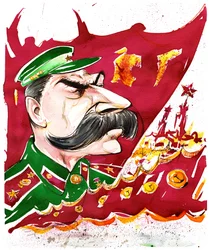 Joseph Stalin (caricatura en color)